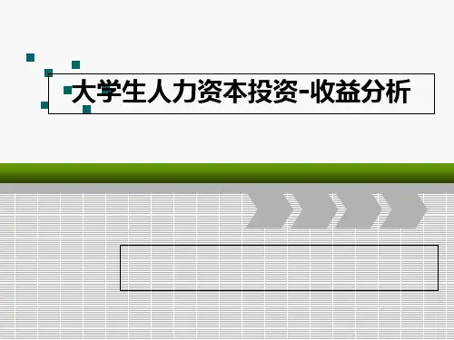 大学生人力资本投资与收益分析-文档资料
