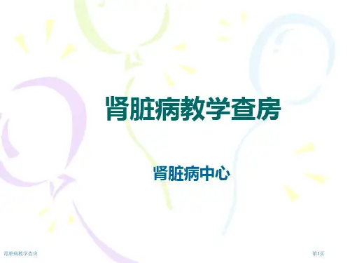肾脏病教学查房