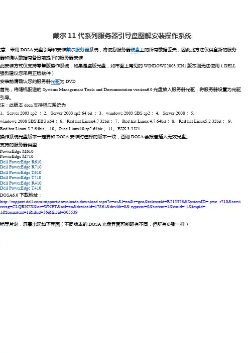 DELL服务器系统安装引导盘安装