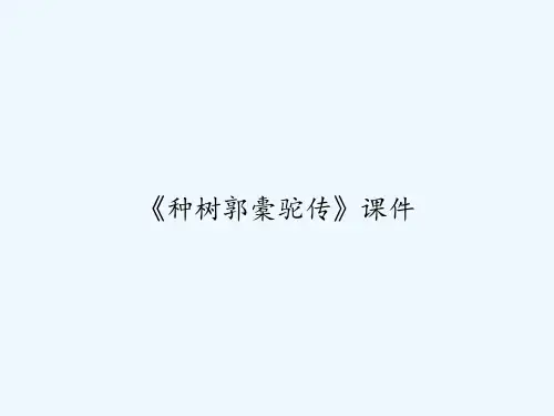 《种树郭橐驼传》课件 PPT