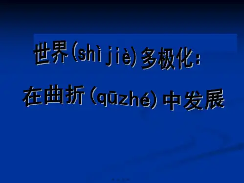 高一政治课件492世界多极化在曲折中发展新必修2