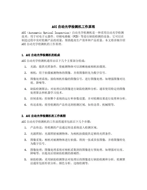 aoi自动光学检测机工作原理
