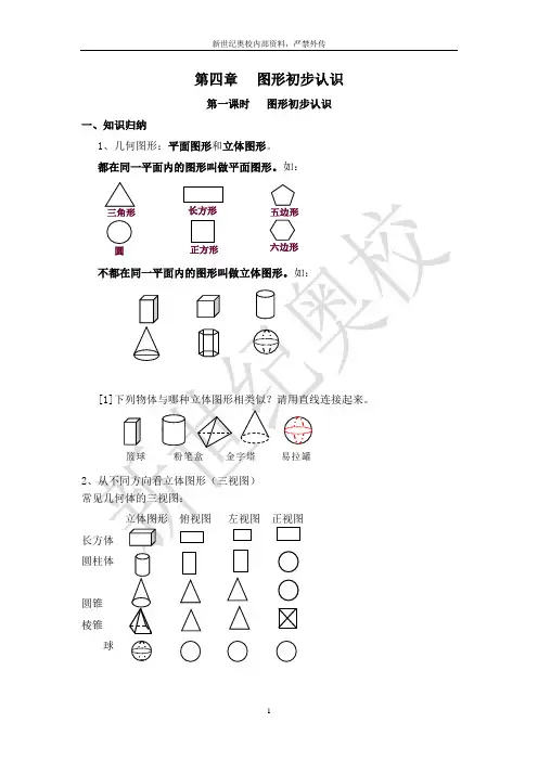 第四单元 图形的初步认识