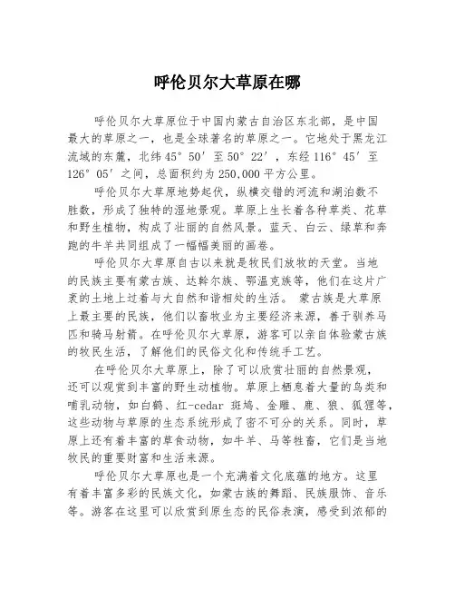 呼伦贝尔大草原在哪