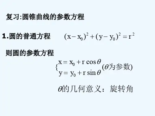 第二讲 抛物线的参数方程课件 新人教A版选修4-4课件