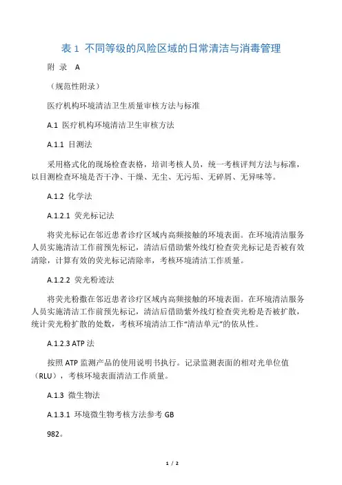 医疗机构环境表面清洁与消毒管理规范.2016
