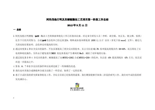 阿托伐他汀钙及其侧链酶法工艺项目