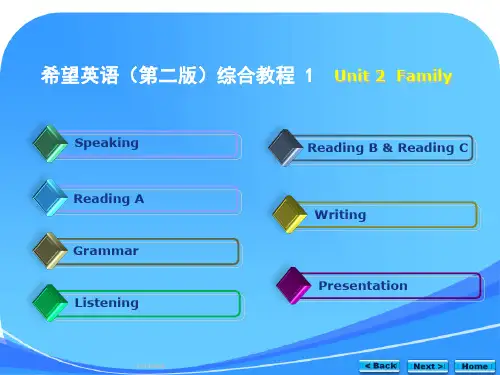 希望英语(第二版)综合教程Unit2