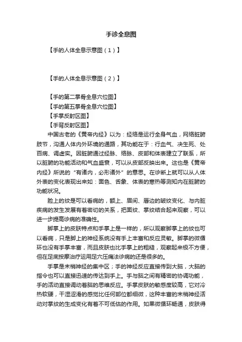 手诊全息图