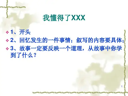 作文：我懂得了……ppt课件