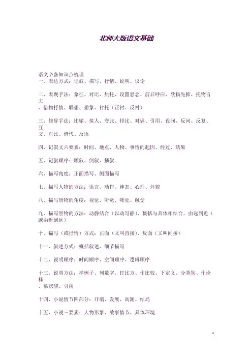 (完整word版)小学语文知识点整理(良心出品必属精品)