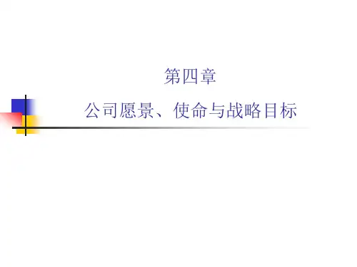 公司战略 愿景使命目标