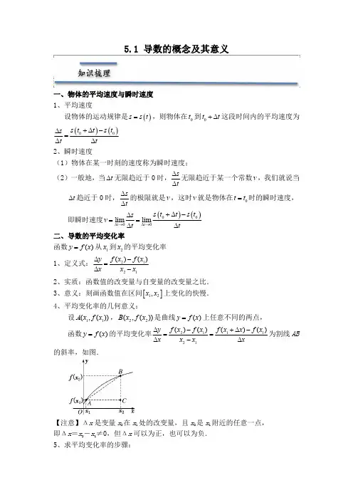 5.1 导数的概念及其意义(精讲)(解析版)