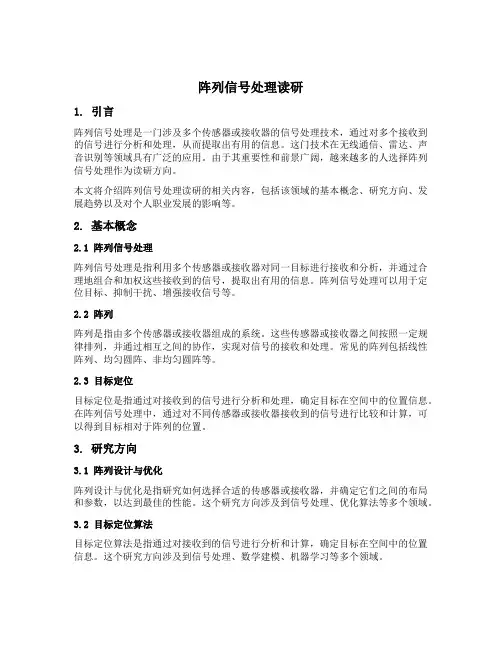 阵列信号处理读研