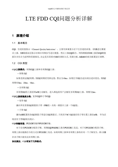 CQI问题分析详解