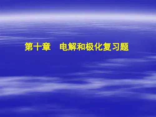物理化学——第10章-电解质极化复习题