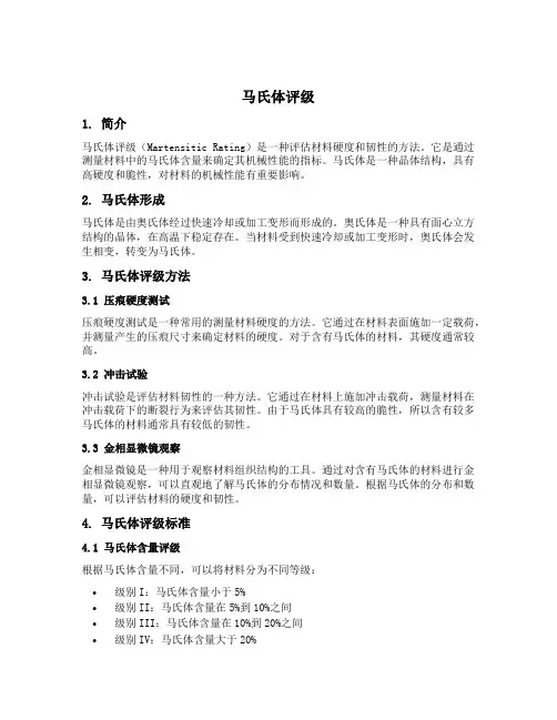 马氏体评级
