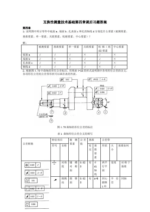 互换性测量技术基础第四章课后习题答案