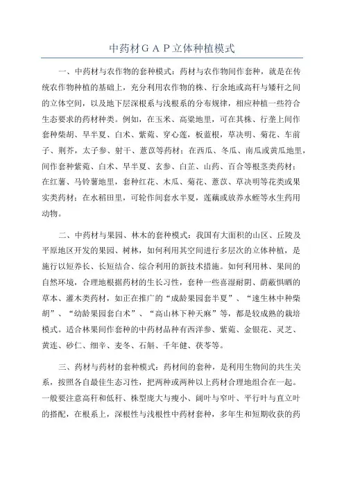 中药材GAP立体种植模式