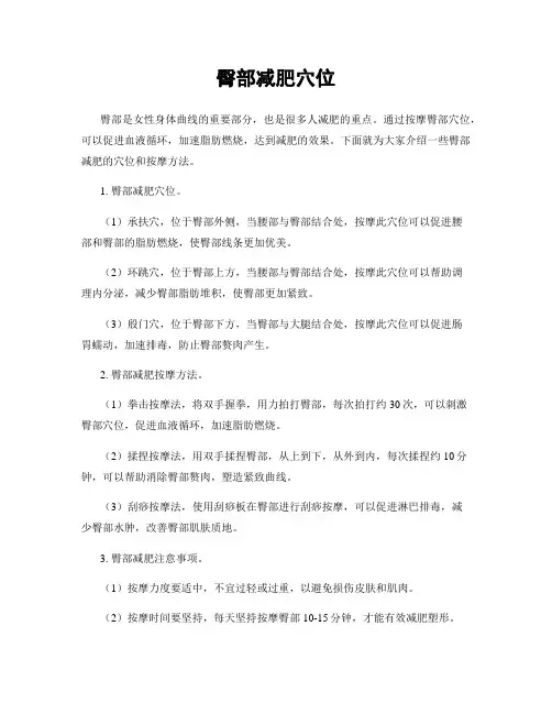 臀部减肥穴位