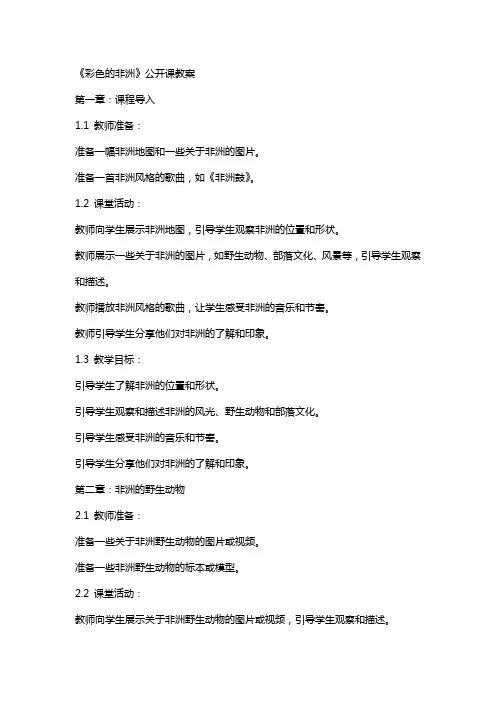 《彩色的非洲》公开课教案