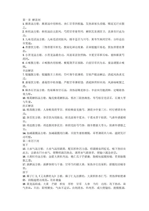 [VIP专享]如何开中药方剂