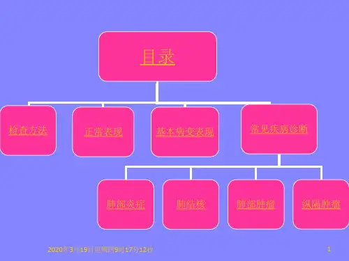 呼吸系统肿瘤影像学教学课件