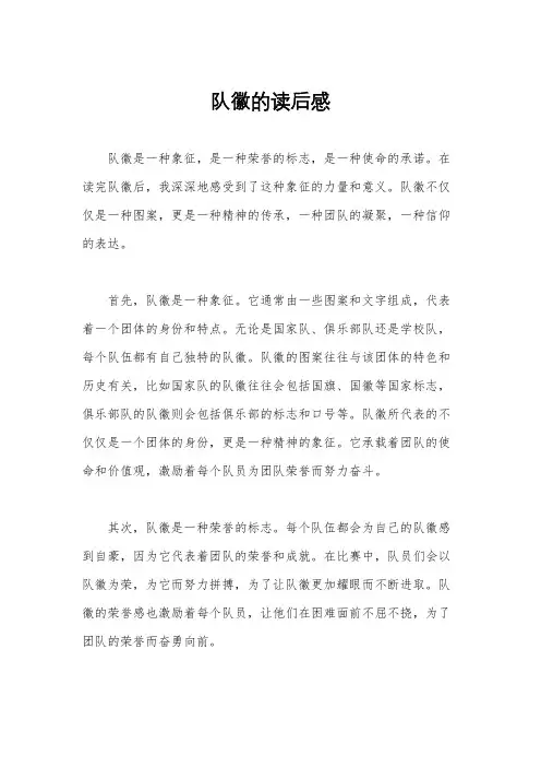 队徽的读后感