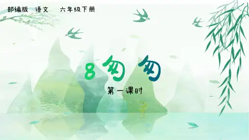 部编版六年级语文下册8《匆匆》第一课时课件(共22张PPT)