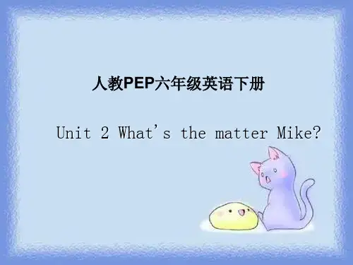 Unit2 What's the matter Mike(人教PEP六年级下册)