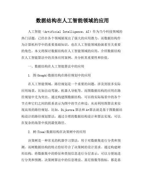 数据结构在人工智能领域的应用