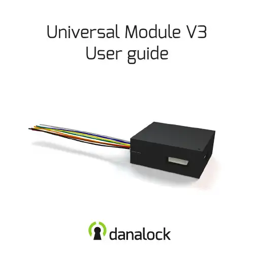 达南锁通用模块V3用户指南说明书