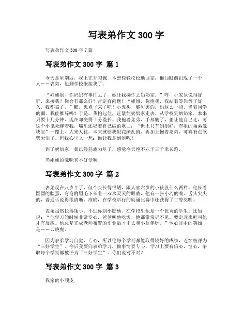 写表弟作文300字