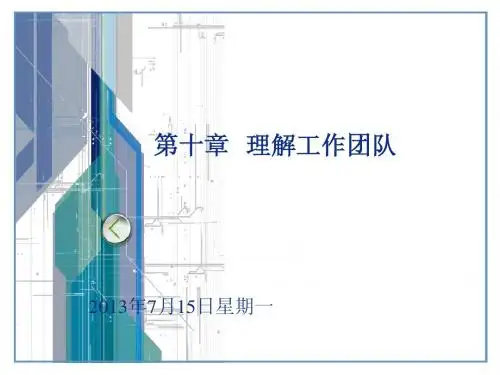 罗宾斯-第十章 理解工作团队