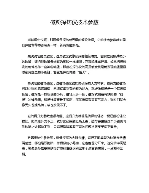 磁粉探伤仪技术参数