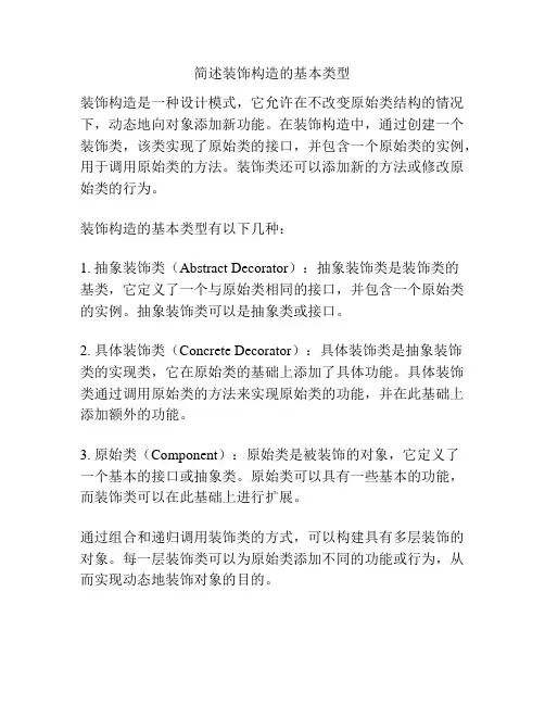 简述装饰构造的基本类型