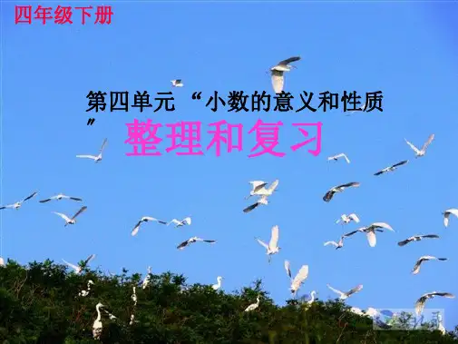 四年级下册小数的意义和性质整理和复习