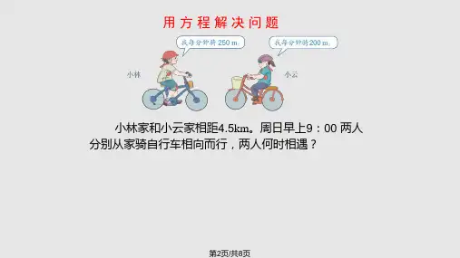 用方程解决相遇问题