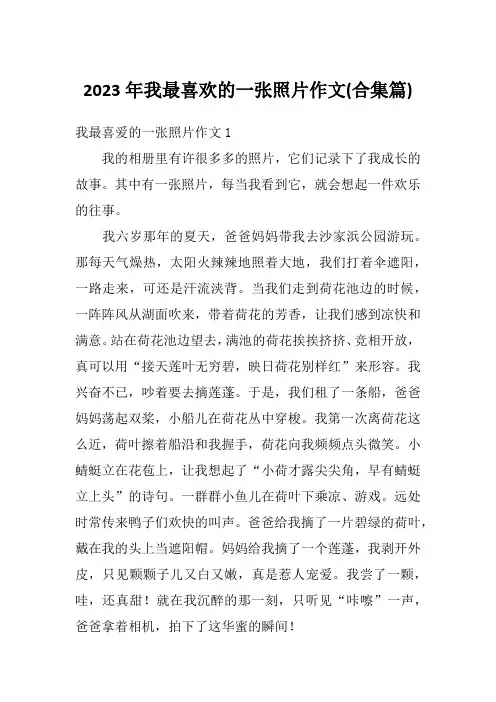 2023年我最喜欢的一张照片作文(合集篇)