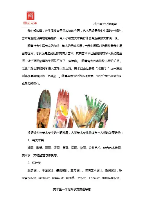 美术类有哪些专业