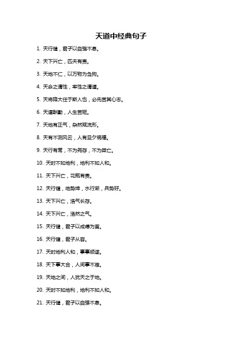 天道中经典句子