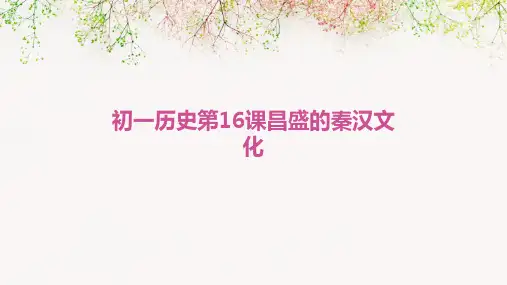 初一历史第16课昌盛的秦汉文化