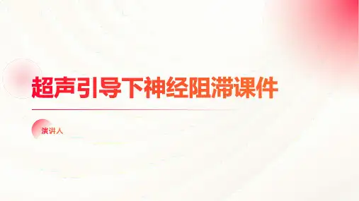 超声引导下神经阻滞课件
