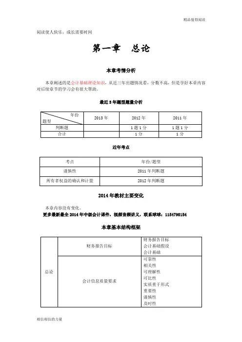 2014年中级会计职称会计实务课件视频、音频、讲义下载