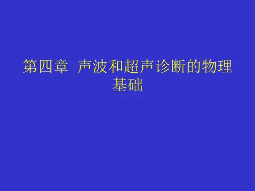 第四章--声波和超声诊断的物理基础
