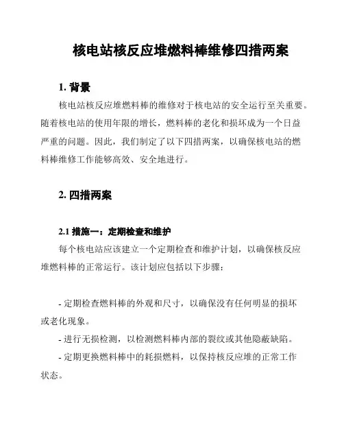 核电站核反应堆燃料棒维修四措两案
