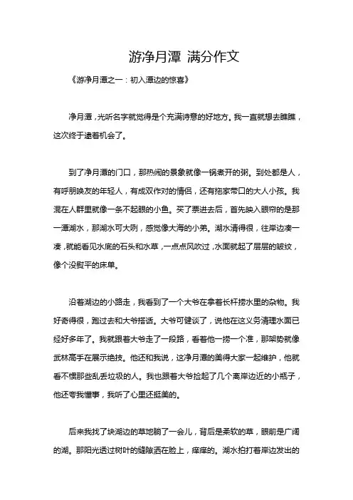 游净月潭 满分作文