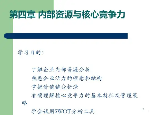 第四章内部资源与核心竞争力