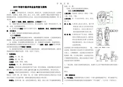 2019中考美术考点知识汇总(2020年7月整理).pdf