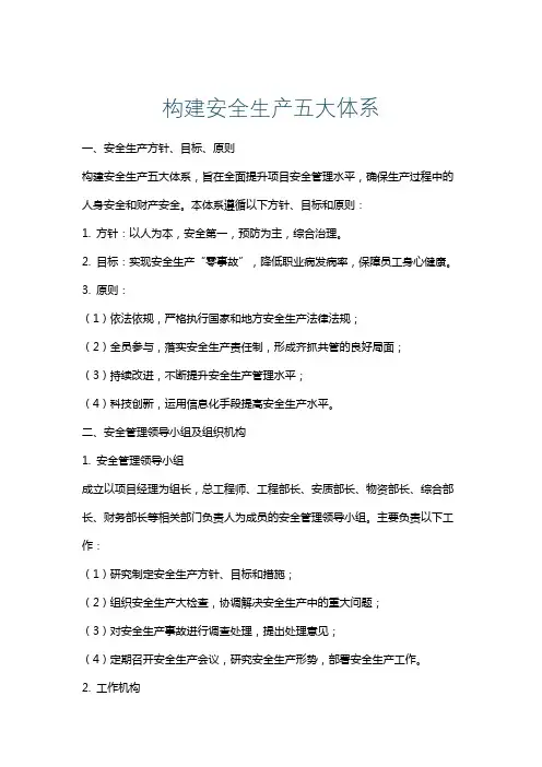 构建安全生产五大体系